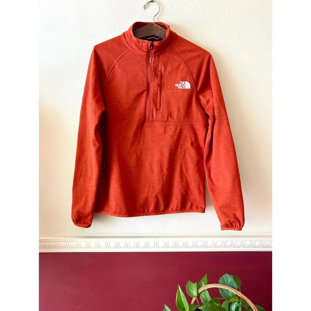 The North Face Mens Canyonlands Half-Zip Fleece Pullover Orange Size S Outfoor